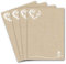 25 Briefbogen DIN A4 - Briefpapier in Kraftpapier-Look mit blumigem Herz-Ornament - Briefpapier bedruckbar zum selbst Beschreiben ideal für Einladungen zu Hochzeit und Geburtstag