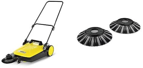 Kärcher Kehrmaschine S 4 (Flächenleistung: 1800 m²/h, 1 Seitenbesen, Kehrbehälter: 20 l, Arbeitsbreite: 510 mm, platzsparende Verstauung) Seitenbesen für feuchtes Kehrgut S 4