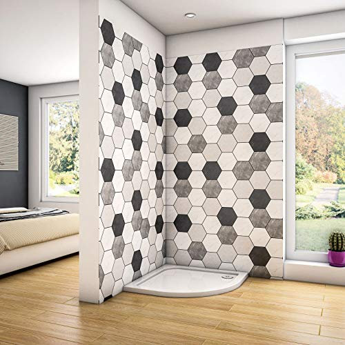 Piatto Doccia Bianco Lucido Semicircolare 80x80cm in Pietra Artificiale Rivestito Gel Coat Ultra Slim 3 cm