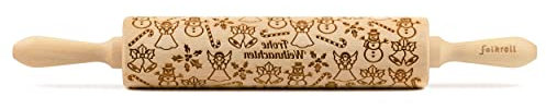 Folkrol 3D-Motiv-Teigrolle 43 cm Frohe Weihnachten