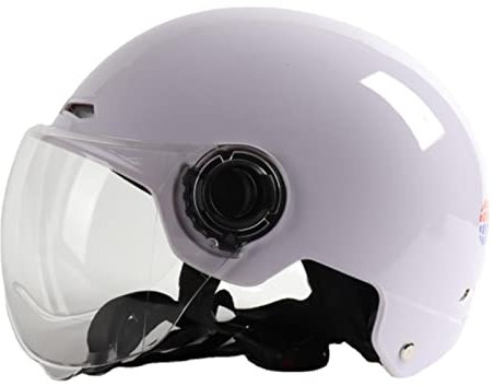 Halbschale Helm Vintage Open Face Helm Scooter Motorrad Helm Erwachsener Offenes Jet Helm Damen Herren Halboffenes Gesicht Schützen Helm Retro Motorrad Mofa Helm ECE-Zertifizierung,Lila