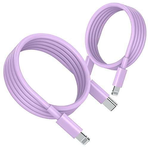 6ft iPhone Charger USB C Lightning Cable,Usbc to Lightning Fast Charging Cord for iPhone 13 12 Charger Cable 6 ft【Apple MFi Certified】,Long Type C Wire for Apple iPhone 13 12 Pro Max 11 X XS Purple