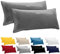 Dreamzie Kopfkissenbezug, 40 x 145 cm (2 Stück), 100% Baumwolle, Jersey, 150 g/m², Anthrazit, Kissenbezug 40 x 145 cm, Baumwolle, strapazierfähig, hypoallergen, für Kopfkissen
