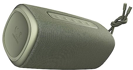 Fresh 'n Rebel Bold L2, kabelloser Bluetooth-Lautsprecher, IPX7 wasserdichter Lautsprecher mit klarem Sound, tiefen Bässen und kräftiger Lautstärke, Party-Modus, 22 Stunden Spielzeit (Dried Green)
