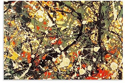 NgAnoh Jackson Pollock Kunstdruck auf Leinwand, extra groß, 40 x 60 cm