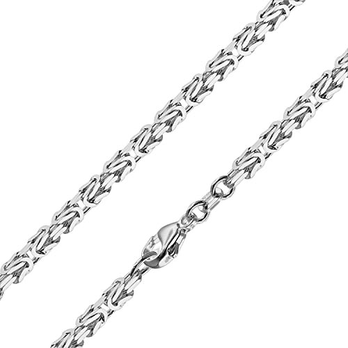 trendor Königskette Silber 925 Halskette Stärke 3,2 mm zeitloser Halsschmuck für Damen und Herren, Halskette aus Echtsilber, Geschenkidee 75144-50 50 cm