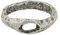 LIQWID Ring Herren Damen Genderfluid, wellenförmiger Ring mit Antiksilber-Finish, recyceltes Material, in 3 Größen erhältlich - PRODUKT 100% MADE IN ITALY (S)