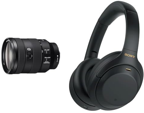 Sony FE 24-105mm f/4 G OSS | Vollformat, Standardzoomobjektiv (SEL24105G) & WH-1000XM4 kabellose Bluetooth Noise Cancelling Kopfhörer