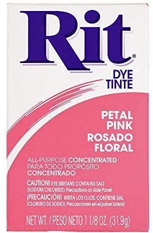 Tinte en polvo concentrado multiusos para ropa, decoración y manualidades, color rosa pétalo (paquete de 72)