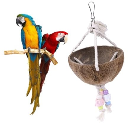 BESPORTBLE Bird Hammock Birds Nest Bird Nest Bird Swing Toy Coconut Shell Bird Toy Wooden Playset Green Toys Playdo The Swing Birdhouse Wooden Parrot Toy Pepper Wood Small Parrot Bamboo