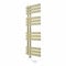NRG Prefilled Designer Electric Heated Towel Rail Radiator Brushed Brass Thermostatic Bathroom Warmer with LCD Display 1200x450mm - 600 Watt