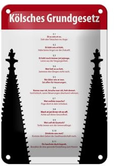 Blechschild 18 x 12 cm Kölsches Grundgesetz ! - DekoNo7