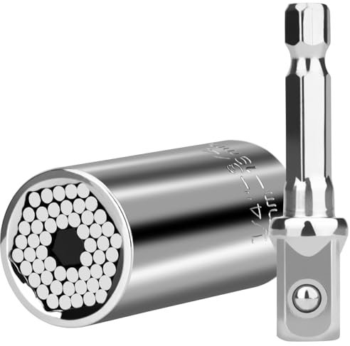 Xastro Universal Steckschlüssel, 7-19 Mm Multi Stecknuss Set, Bohrer-Adapter, Reparatur Werkzeuge für Bohrmaschinen und Ratschenschlüssel Verwendet Werden