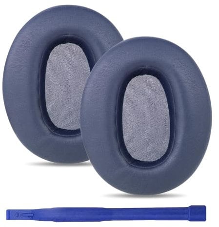umvowuxa WH-XB910n Earpads Compatible with Sony WH-XB910N Headphones with mesh and Buckle,earpads Repair Parts,Ultra Durable Soft Protein Leather whxb910n Replacement Pads(Blue)