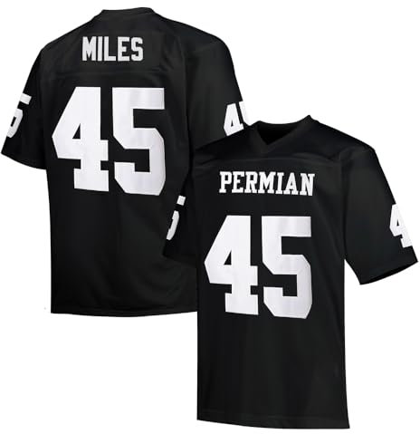 Boobie Miles 45 Permian Friday Night Lights Movie Football Jersey White Black Men's Shirt, 45 Permian-B, S