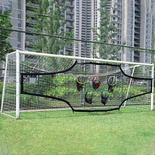 TUODENG Fußballtor Set mit Torwand, Fußball Torwandnetz mit 9 Schusslöchern, Fußball Schussübungsset, Fußballtortrainer mit Torwand (Fußballtor Nicht im Lieferumfang enthalten)