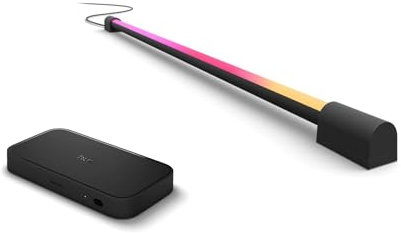 Philips Hue Pack HDMI Sync Box 8K + Gradient Light Tube Compact Noir - Expérience Immersive et Élégante