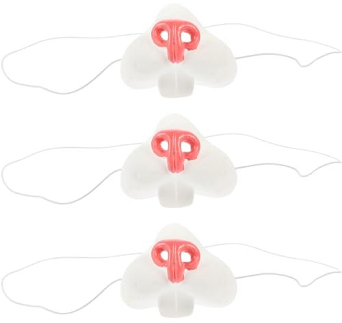 ibasenice 3 Stück Vinyl Simulation Kaninchennase Für Kostümparty Erwachsene Karneval Hasen Requisite Tragbar Und Langlebig