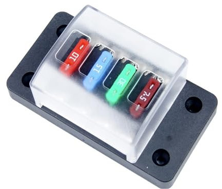 Sicherungskasten für Auto 4 in 4 Out 4 Wege 4 Positionen Sicherungskasten mit ATO-Einsatz für mittelgroße Autos