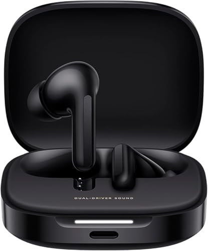 Xiaomi Redmi Buds 6 | Cuffie wireless Bluetooth con cancellazione del rumore | Caschi wireless con durata 42h | Headphones con triplo microfono | Apparecchi acustici neri