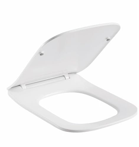 Balneo Lunette WC Clipsable Luna Noir - Abattant WC avec Frein de Chute - Sans Vis/Sans Fixation - Système One Click Facile à Monter/Démonter - Confort Silencieux pour Adultes et Enfants