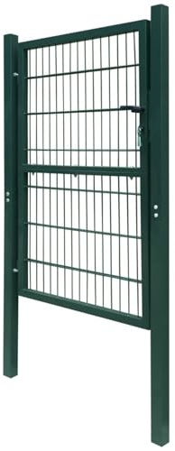 Vopese Valla de acero para jardín, puerta de entrada de seguridad, verde, 106 x 170 cm, modelo 141749