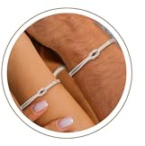 ZHESHY Armband Damen Gold Knoten Armbänder Set Freundschaftsarmbänder | 14K Vergoldet Silber Armkette,Verstellbare Stapelbare Herz Goldene Partner Armbander Bracelet,Geschenk Schmuck Frau Frauen