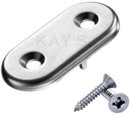 KAYFAST KITCHEN CABINET DOOR CONNECTING JOINING PLATES 43mm x 20mm ZINC PLATED STEEL (100)