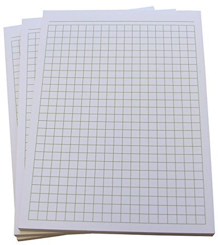 Druckerei Scharlau 8x Notiz-Block kariert 5mm Kästchen - Notizen - 50 Blatt, DIN A6 Qualitäts-Offset-Papier 80g/m² - Dunkelgrün (22393)