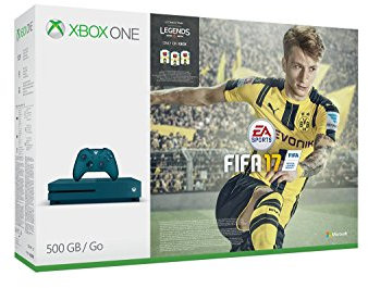 Xbox One S 500GB Konsole (Blau) - FIFA 17 Special Edition Bundle