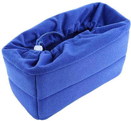 Padded Camera Insert Velvet Camera Bag Shockproof Sleeve Case For DSLR SLR (Dark Blue)
