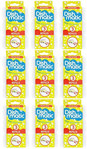 Dishmatic kratzfreier Ersatzschwamm, Weiß, 27 Stück