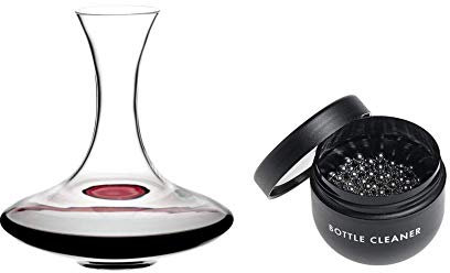 Riedel Set di decanter Ultra con pulitore in vetro scanalato (2400/14 + 0010/05)