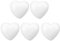 STOBOK Styroporform Herz Form Schaum Modellieren zum DIY Bemalen Handwerk Basteln Blumengestecke Dekoration 8,5CM(Weiß) 5PCS