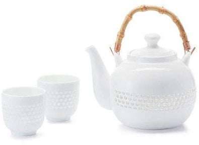 Cha Cult Tee-Set Guang Porzellan mit transparentem Einsatz Kanne mit 2 Cups Kanne: 1,2 l/Cup: 0,15 l