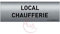 AUA SIGNALETIQUE - Plaque de porte Aluminium brossé imprimé AluSign Texte - 150x50 mm - Double Face adhésif au dos (Local chaufferie)