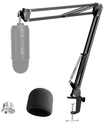Blue Yeti Soporte de Micrófono Ajustable con Parabrisas de Micrófono - Brazo de Microfono de Espuma que Mejora la Calidad del Sonido para Blue Yeti micrófono por YOUSHARES