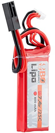 BO Manufacture 1 Stick Batterie Lipo 2S 7.4V 800mAh 25C