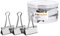 kwmobile 12x Foldback Klammern Set - 12x 51mm - Vielzweckklammer Büro Dokumenten Clips - Metall Maul Klammer Klemmen in Silber