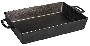 Lodge 9x13 Cast Iron Casserole, Black