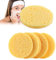 20 Stück Gesichts-Make-up-Schwamm Natürlicher Make-up-Entferner-Schwamm Wiederverwendbarer Runder Gesichtsschwamm Natürlicher Reinigungsschwamm für Gesichtsreinigung, Make-up-Entfernung (Gelb)