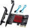 Scheda controller PCIE 1X SATA 3.0 2 porte, con 2 cavi SATA, scheda di espansione PCIE SATA 6 Gbit/s, controller PCIE a SATA, PCI-E 3.0 GEN3 JMicron + chip JMB582