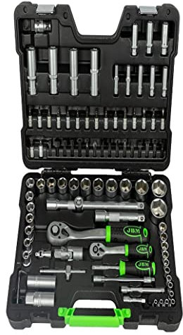 Jbm Mallette porte-outils de 113 pièces avec douilles hexagonales satinées