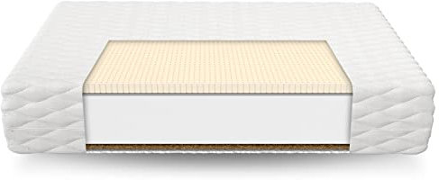 FDM PIKOLO MAX Schaumstoffmatratze 120 x 200 cm Kindermatratze Härtegrad H3/H4 Höhe 18 cm Latex Kokos Matratze Hochelastischer HR Komfortschaum Zweiseitig Bezug Abnehmbar Waschbar