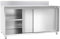 GGM Gastro | ASFK206A | Edelstahl Arbeitsschrank ECO - 2000x600mm - mit Schiebetür & Aufkantung