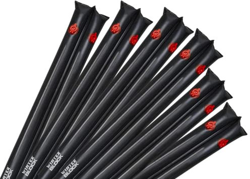 Winter Block Premium Wasserschläuche für Winterpoolabdeckung, Doppelkammerrohre für Innenpool, robuste Wassersackgewichte für Winterpoolabdeckung, schwarz, 3 m (6 Stück)