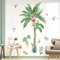 wondever Wandtattoo Baum Tropische Groß Wandaufkleber Grüne Blätter Tropische Pflanzen Wandsticker Wanddeko für Schlafzimmer Wohnzimmer TV Hintergrund (H:155cm)