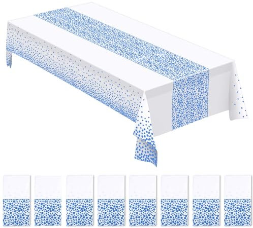 8 Stück Tischdecke Einweg: 137 x 274cm Wasserdicht Bierzeltgarnitur Tischdecke, Papiertischdecke Rolle, Rechteckig Tischtuch Geeignet für Party, Geburtstagdeko, Hochzeit, Oktoberfest, Weihnachten