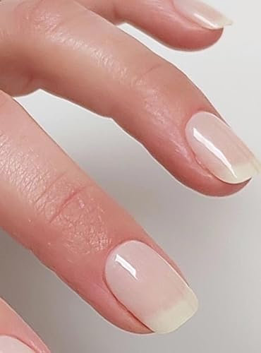 MANIFIX Oval, UV Gelfolien für Fingernägel - LOVESTORY white milky - Lipgloss Nails sind milchig weiß für einen natürlichen Look, Gelnagelfolien sind selbstklebend, vegan & eco