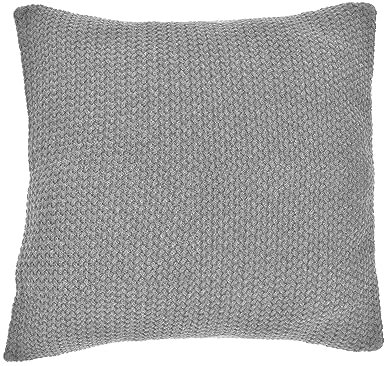 nielsen HOME Kissen Kian 50x50 cm in Hellgrau aus 100% Baumwolle fein gestrickt inkl. Füllkissen